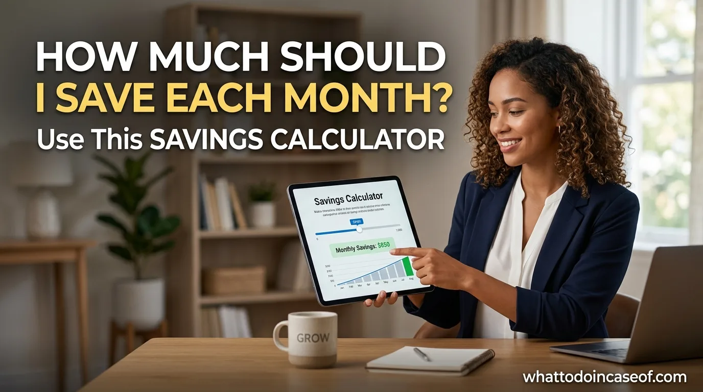 How Much Should I Save Each Month? Use This Savings Calculator